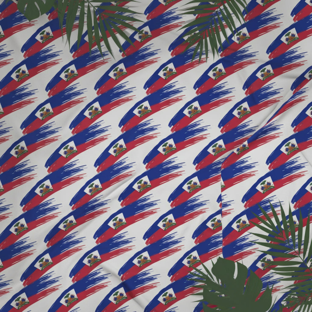 Painted Haiti Flag Pet Bandana