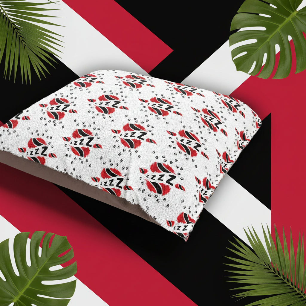 Fabric with 'zzz' pattern on a beige background