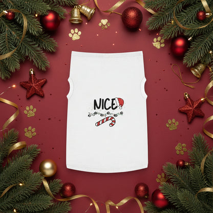 Nice Holiday Tank — White Pet Tank Top
