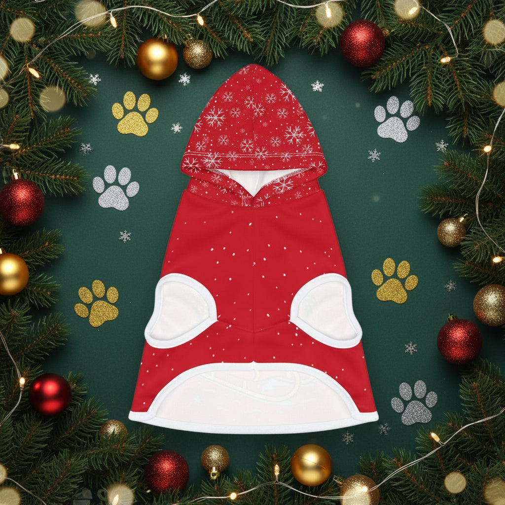 Santa Paw Sleigh Holiday Pet Hoodie