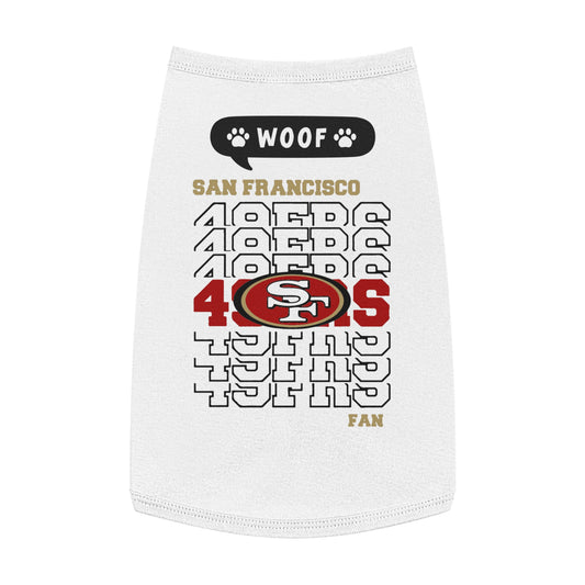 Woof 49ers Fan Pet Tank Top