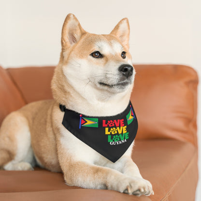 Love Guyana Pet Bandana Collar