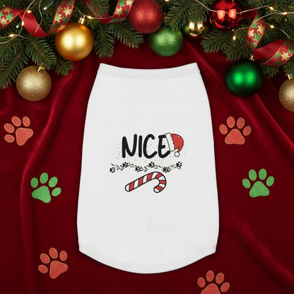Nice Holiday Tank — White Pet Tank Top