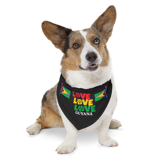 Love Guyana Pet Bandana Collar