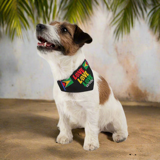 Love Guyana Pet Bandana Collar