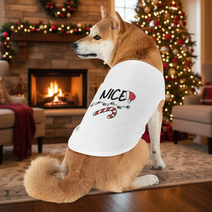 Nice Holiday Tank — White Pet Tank Top
