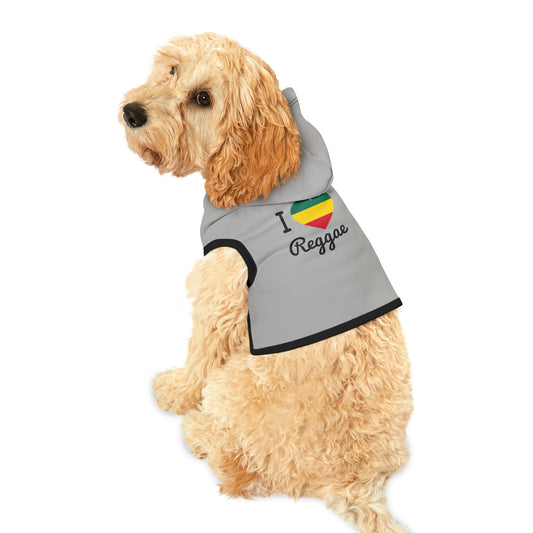 I Love Reggae Pet Hoodie