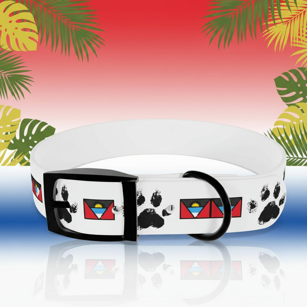 Dog collar with Native American design on a gradient background