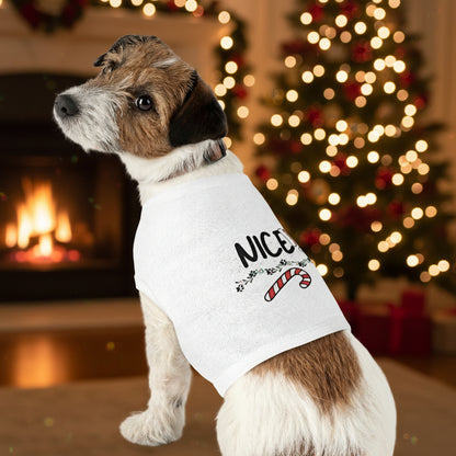 Nice Holiday Tank — White Pet Tank Top