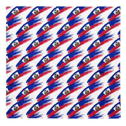 Painted Haiti Flag Pet Bandana