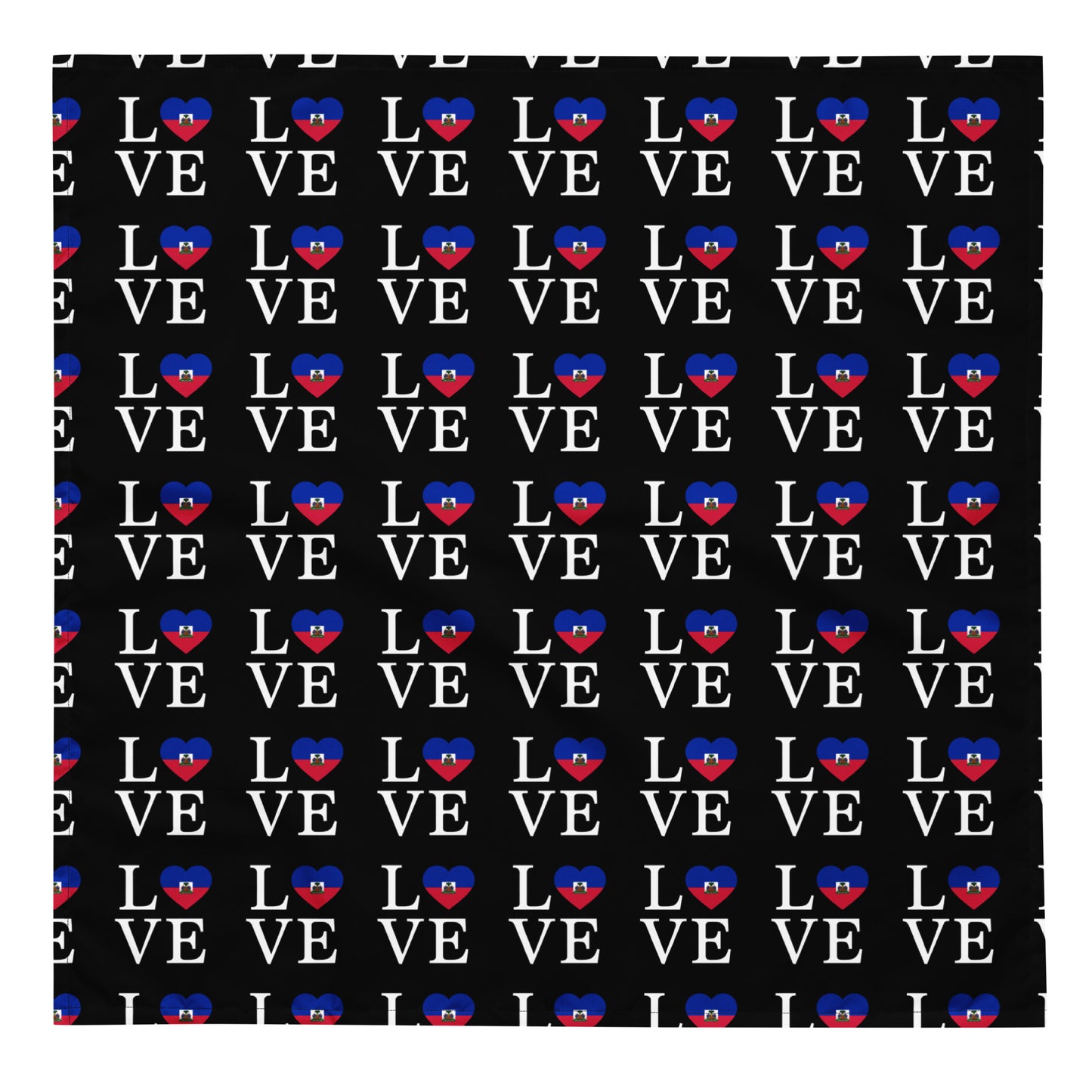 Haiti Love Pet Bandana - Black