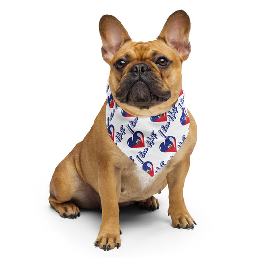 I Love Haiti Pet Bandana